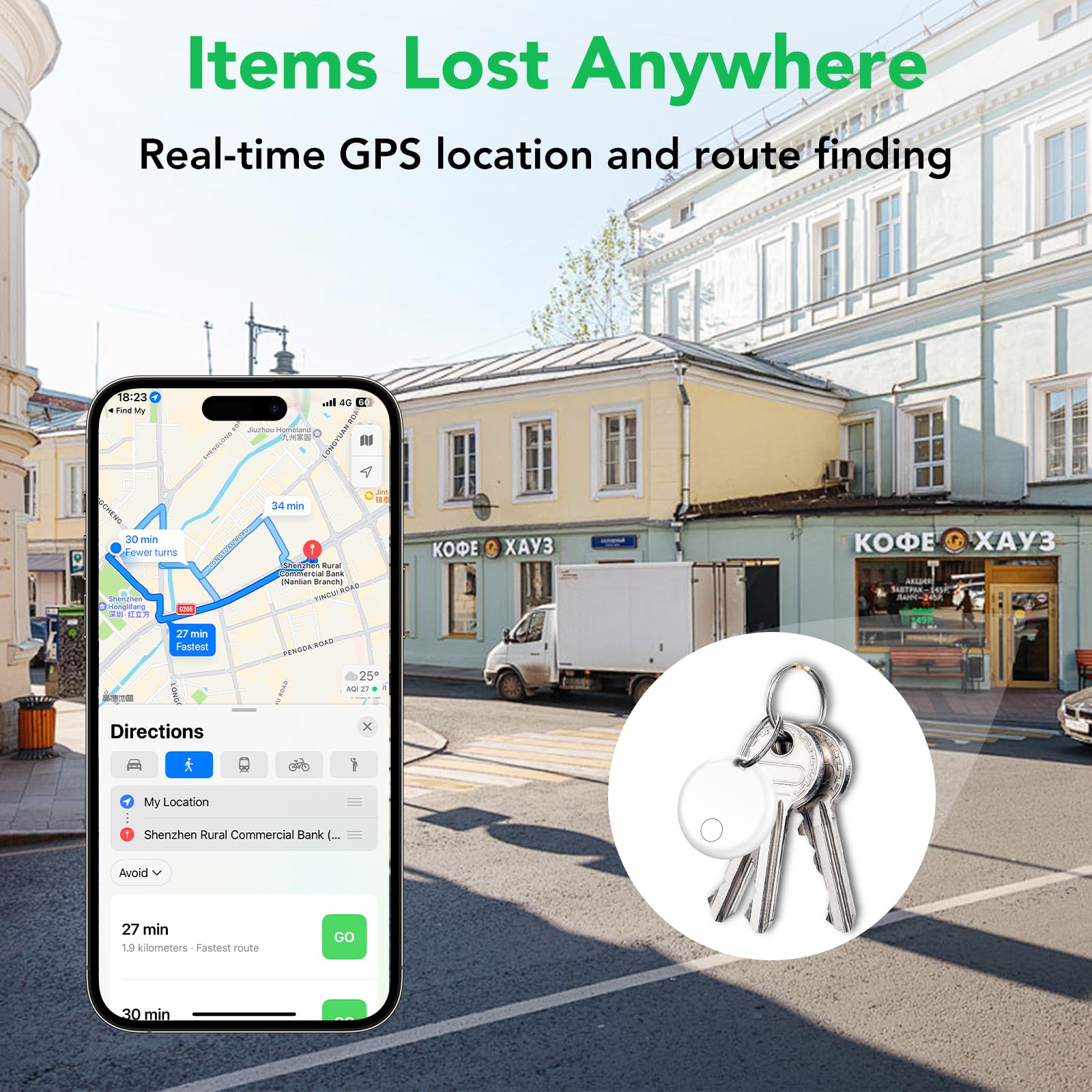 Air Tracker Tag 4 Pezzi, Funziona con Apple Dov'è (Solo iOS), Localizzatore Bluetooth Trova Oggetti 365 Giorni, Batteria Sostituibile, Impermeabile IP67, Chiavi/Portafoglio/Bagagli/Valigie, Bianco