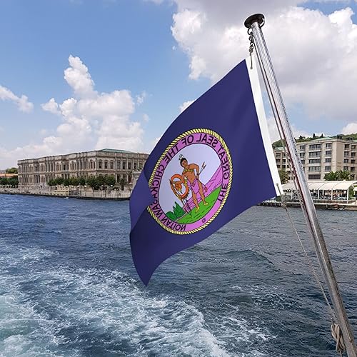 Miniatura 9 de Bandera de la nación Chickasaw de 2 x 3 pies, poliéster duradero de doble cara, divertida pancarta decorativa para exteriores, bandera de bienvenida