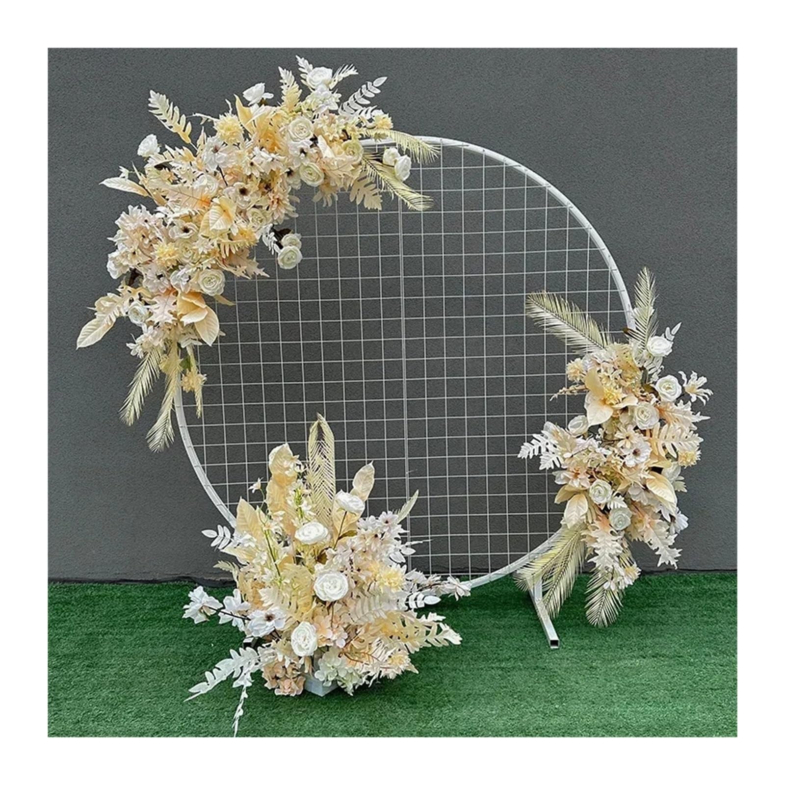 künstlicher Hochzeitsbogen Blumen Kit Hochzeitsblume Artificia Seidenblumen Fensterdekoration Hochzeit Requisiten T Bühne Blatt hängen(S Red)