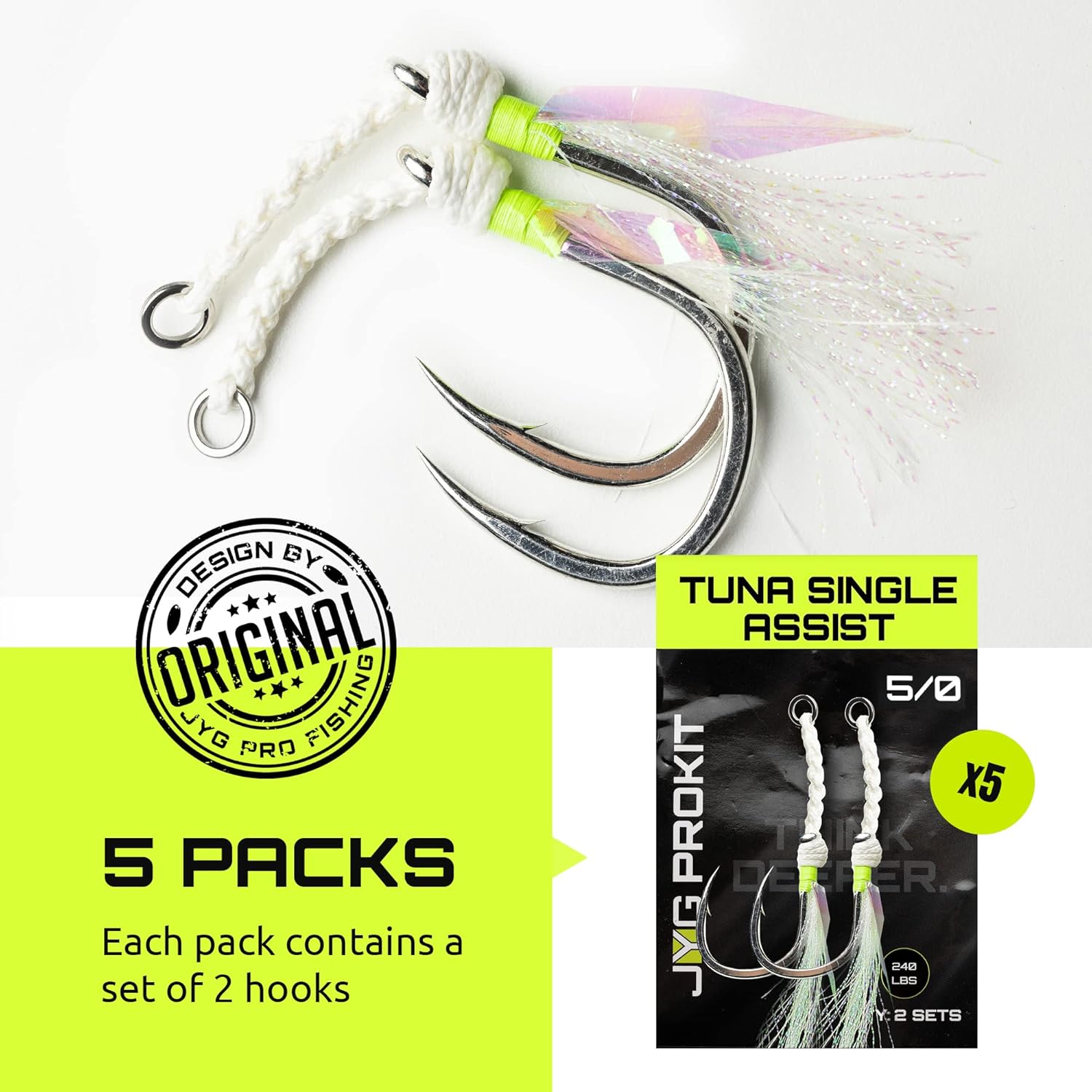 JYG PRO FISHING Hooks. Fishing Assist Hooks. Saltwater Fishing Lures. Double Assist Fishing Hooks. Slow Pitch Jigging. Vertical Fishing. Tuna Fishing Gear