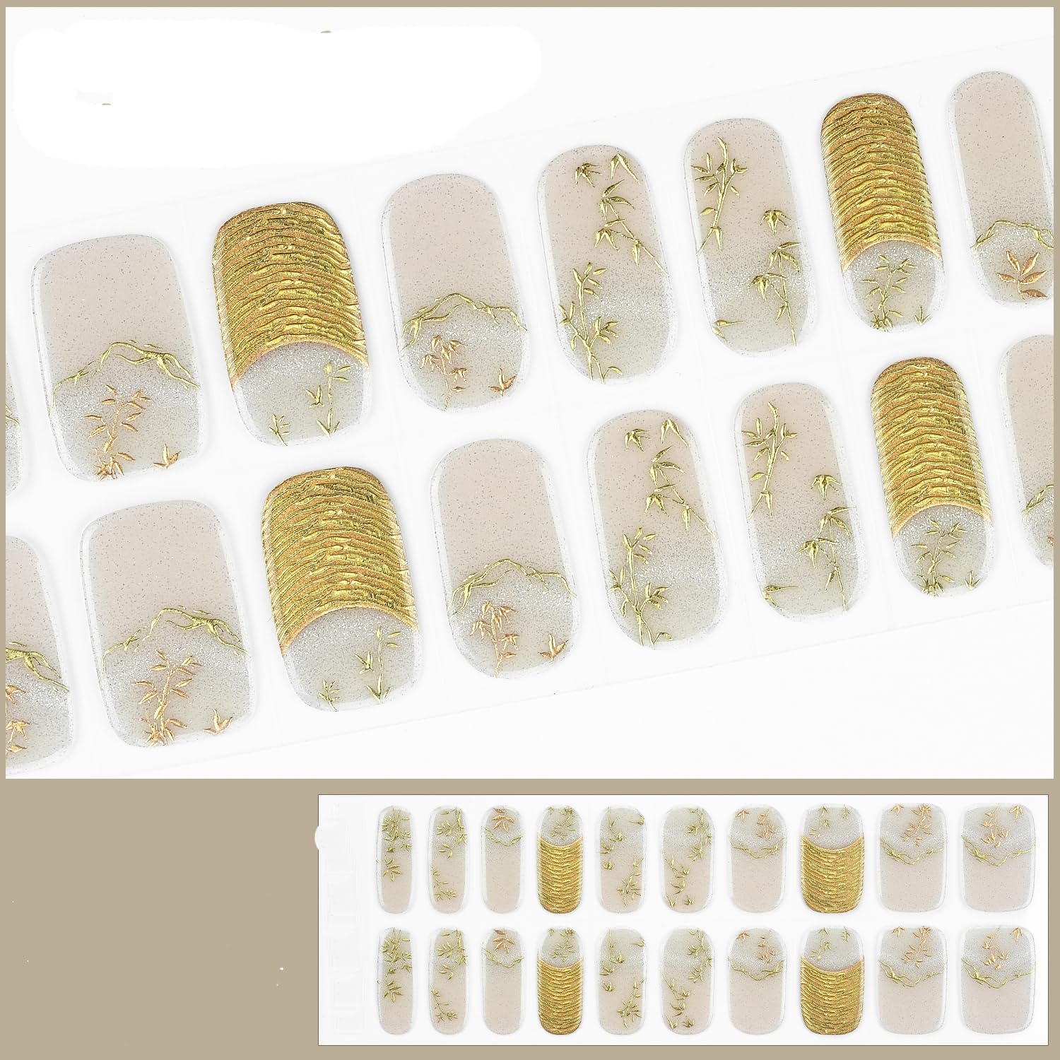 Magrace Nail Polish Strips 20 Pcs Salon Quality Gel Nail Stickers Works with Any UV/LED Lamps Long Lasting Wraps