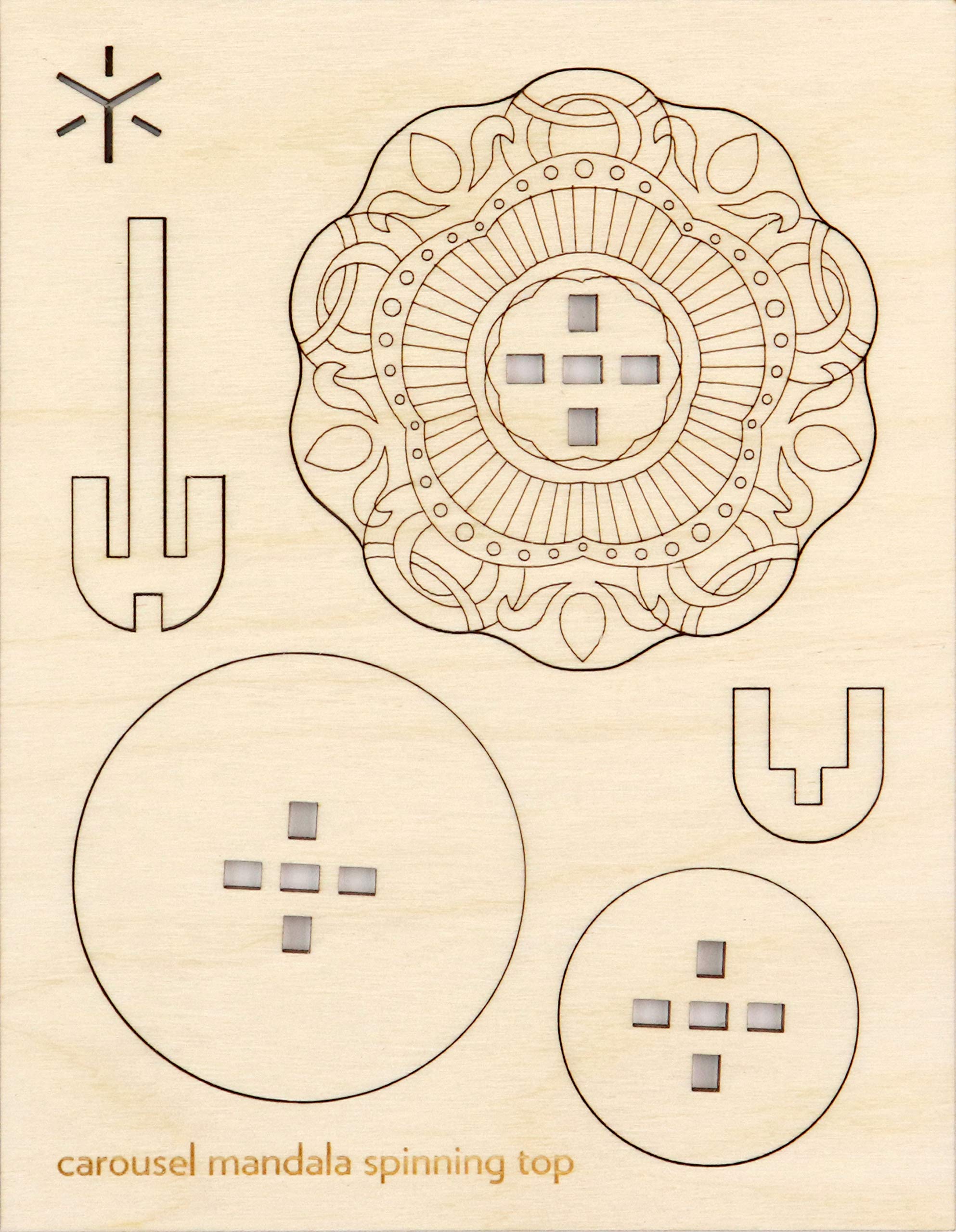 Carousel Mandala Large Spinning Top Kit