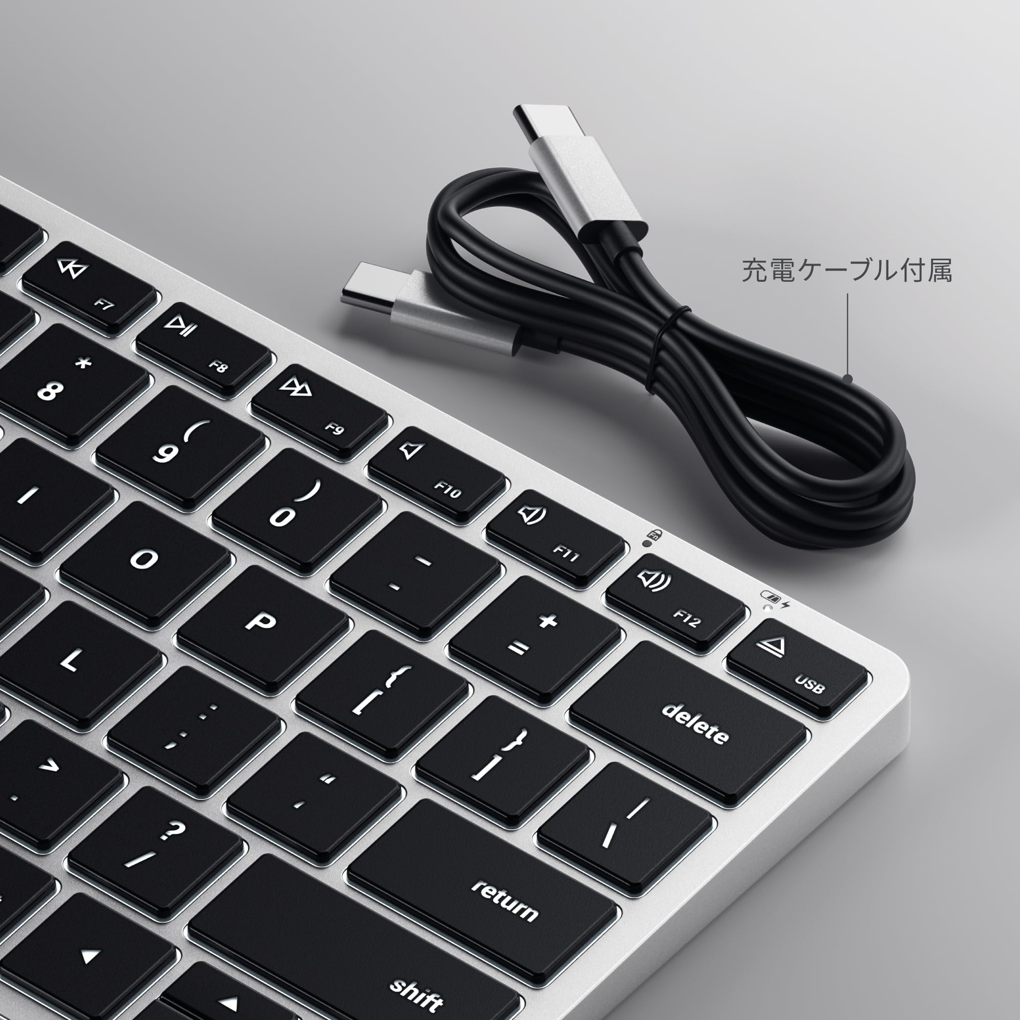Satechi サテチ スリムキーボード 英語配列 ワイヤレスキーボード Amazon | Satechi Slim X1 Bluetoothバックライトキーボード マルチ