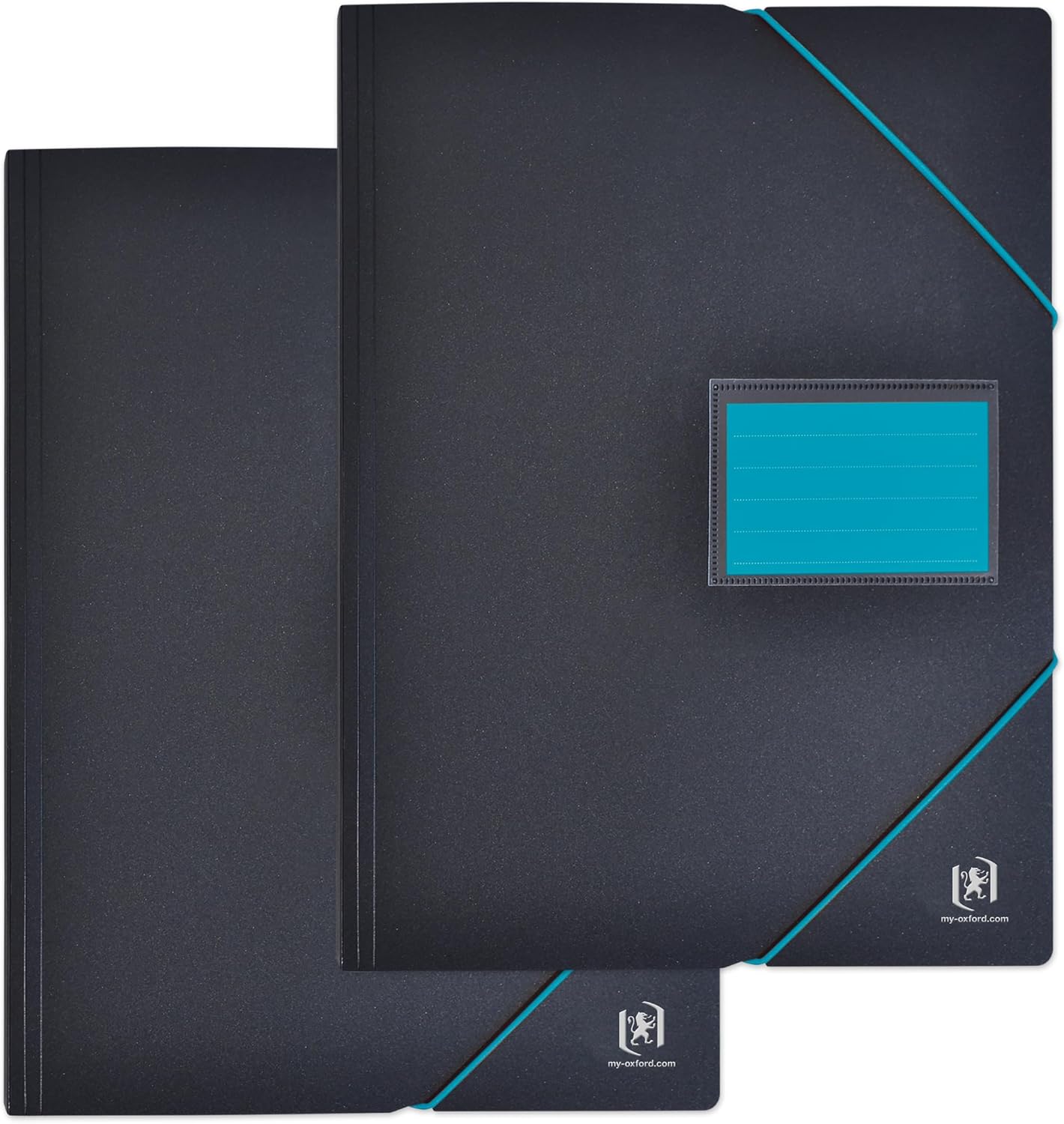 Oxford Pack of 2 High Quality A4 Display Folders 200 Views / 100 Pockets Black and Blue