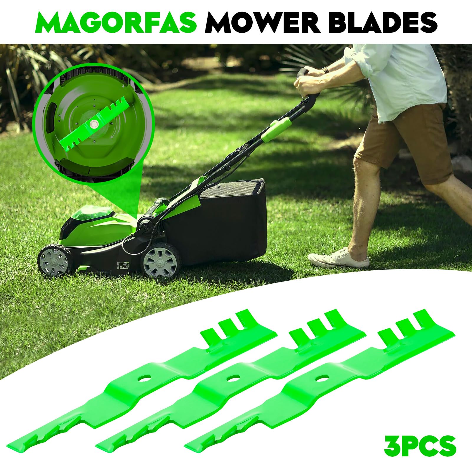 Amazon.co.jp: Magorfas 芝刈り機ブレード マルチング 942-04417 742