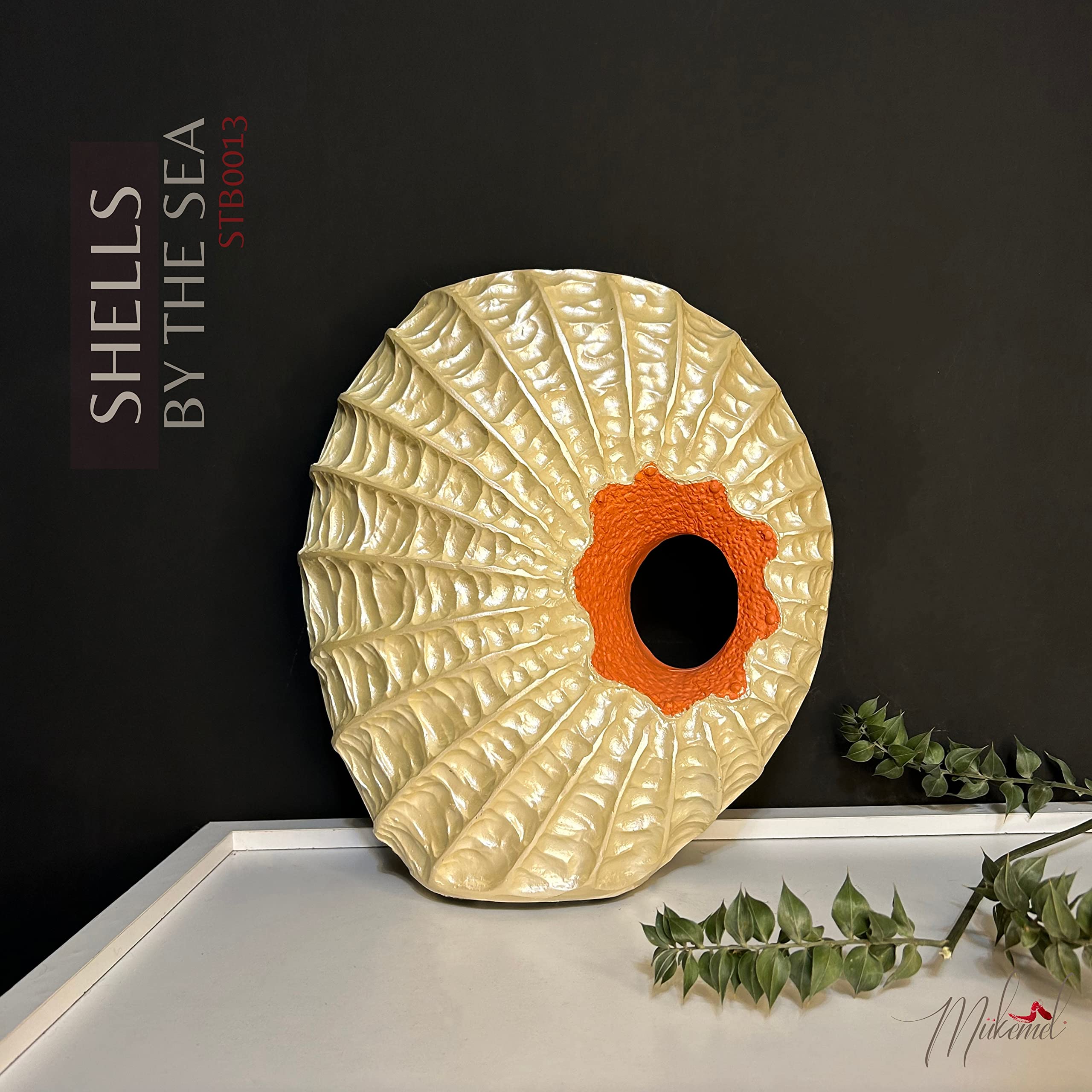 Shells by The Sea (Deko-Set, Meereswunder, handgefertigte Pflanzen, Umzugsgeschenk, Wohnkultur, farbige Skulptur) Designs – STB0012/13 (Koralle)