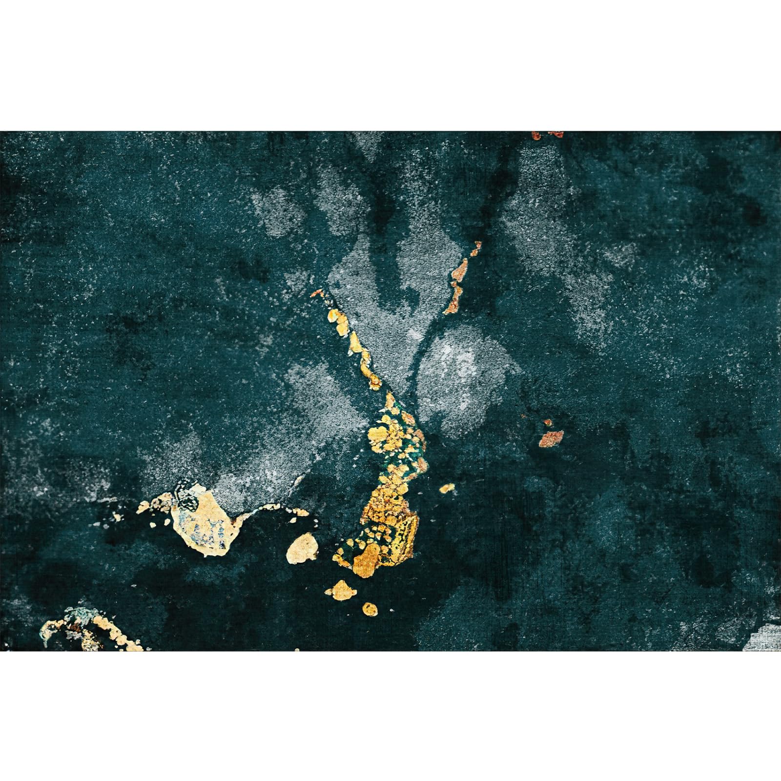 Zielony żółty abstrakcyjny dywan w stylu art deco 200 x 300 cm głęboki niebieski herbata niebieski nie gubi włosia dywan do salonu sypialni jadalni gabinetu wystrój