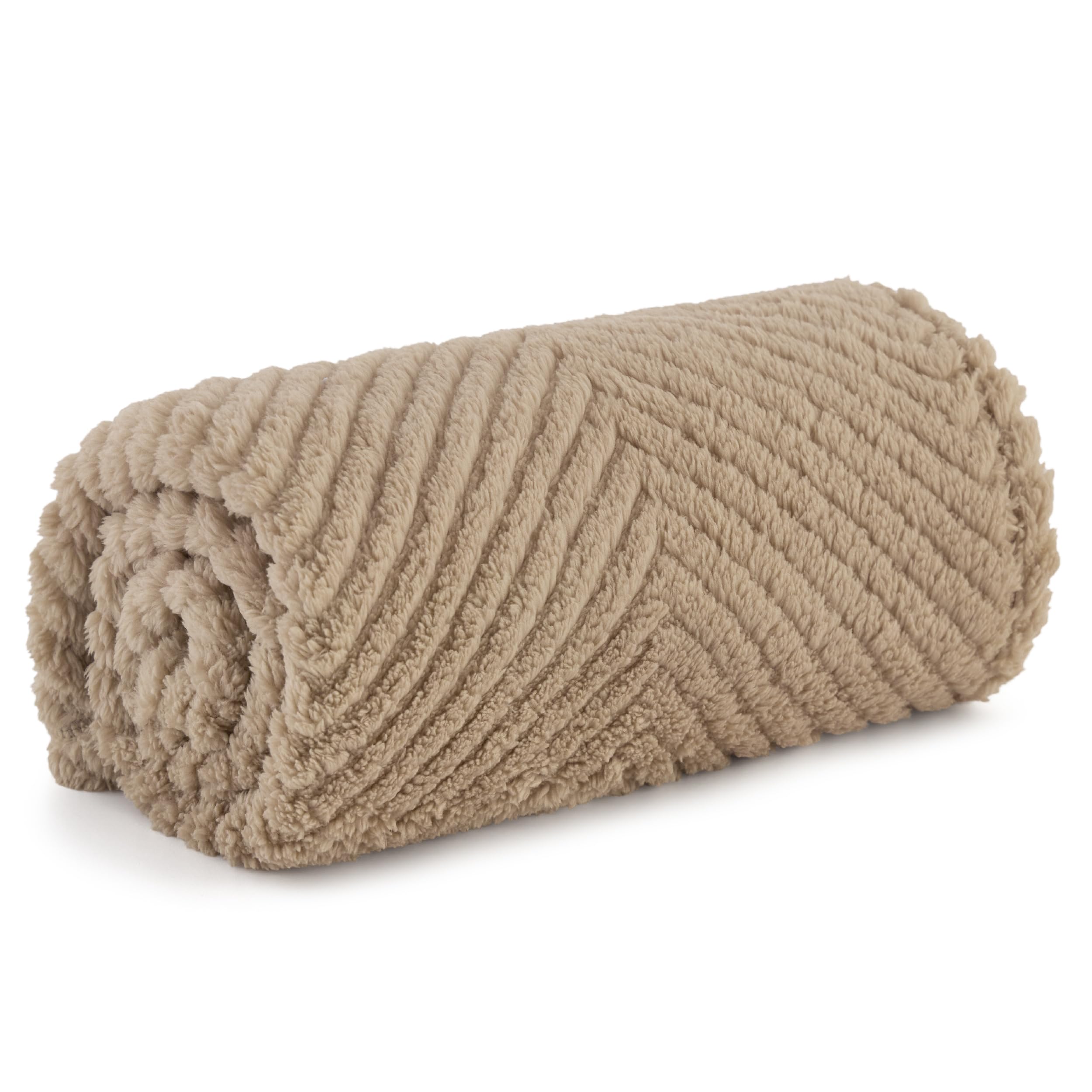 Bedsure Hundedecke für Haustier Hunde Katzen Welpen Weiche Warme Matte, flauschig und weich, Hellgraubraun 60x80 cm