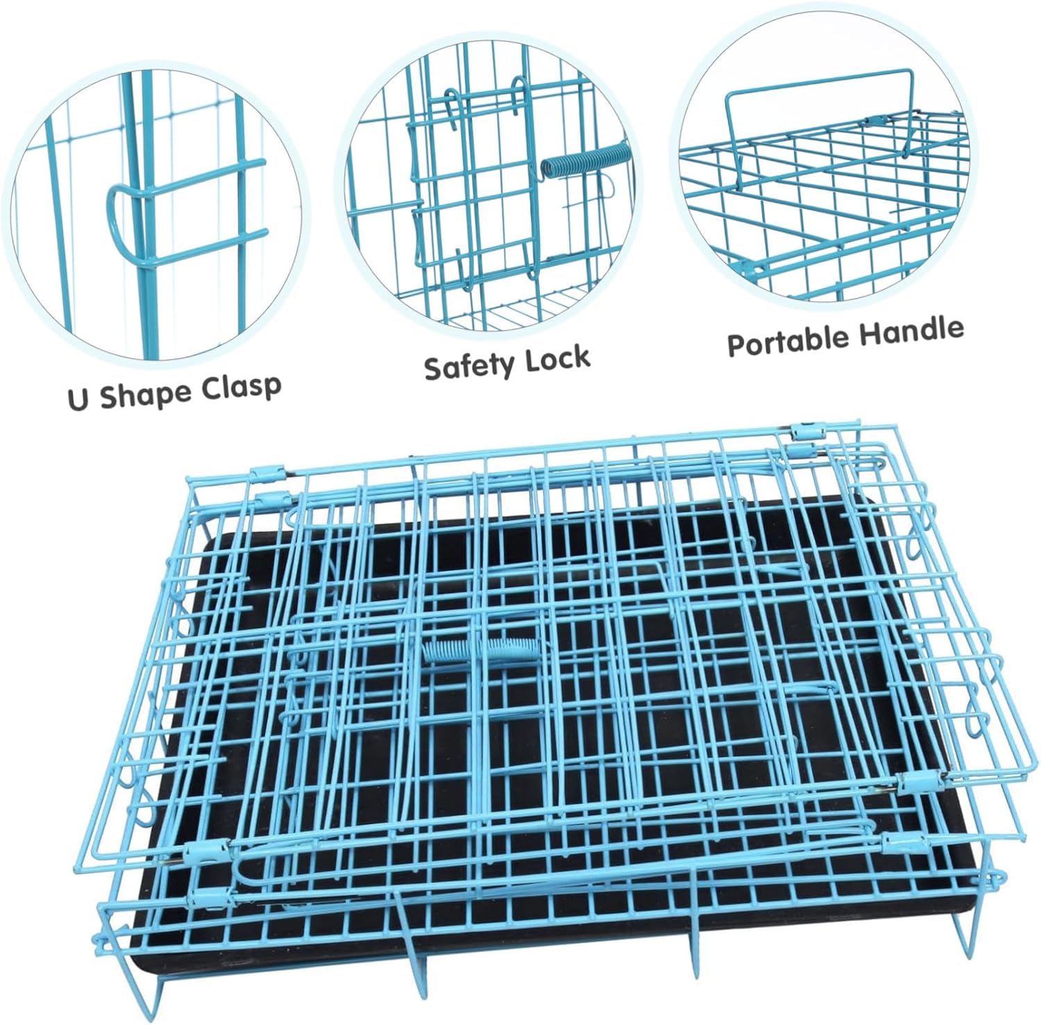 Folding Dog Crate Small Medium Pet Cage Material Potty Training Puppy Crate Potty Training Cage