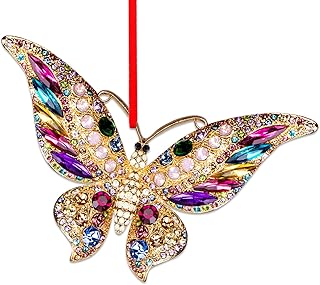 FaCraft Butterfly Christmas Ornaments 2022 Brilliant Butterfly Ornaments for Christmas Tree Butterflies Keepsake Gifts for Sisters Girls Mom Women