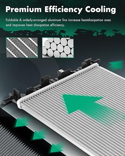 Miniatura 4 de SCITOO Engine Cooling Radiator Fit 2004 for Kia for Spectra 1.8L 2004-2009 for Kia for Spectra 2.0L 2005-2009 for Kia for Spectra5 2.0L Replace#2784