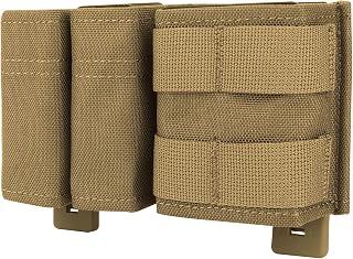 Mag Pouch 5.56mm + Double 9mm/45APC Pistol Magazine Pouches with MOLLE Tactical Belt Clips for M4 M16 AK AR Magazine Glock M1911 92F with 2 Clips - Gayontech