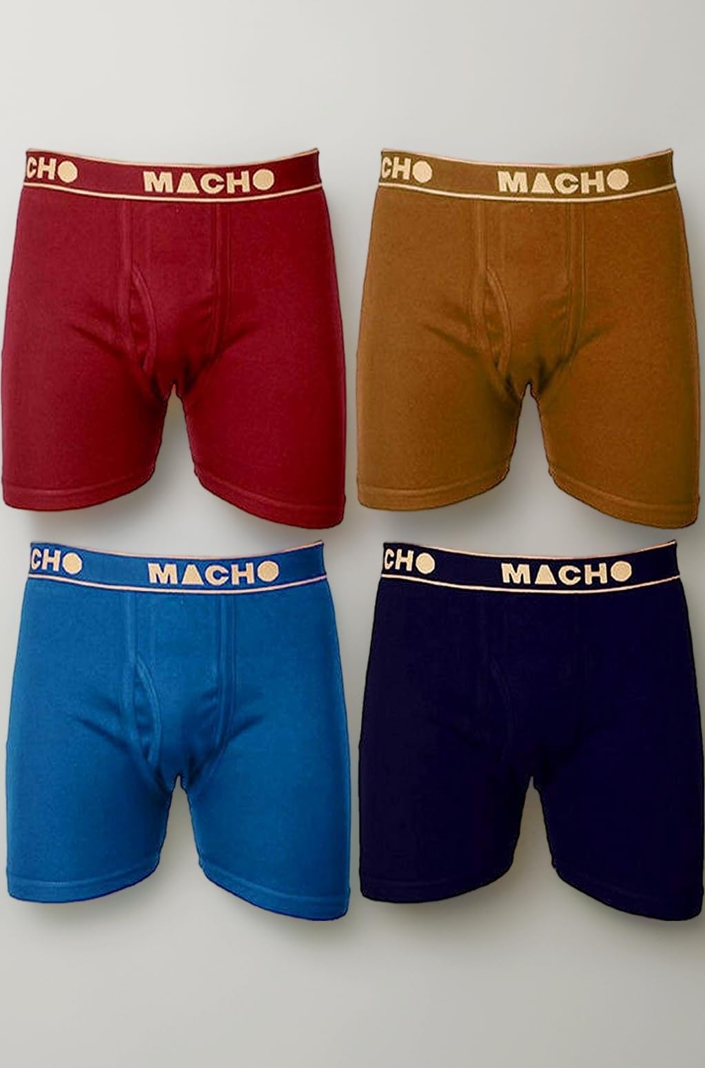 Men's Long Cotton Fine Trunk Pack of 4 (Multi Color), 90 cm