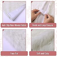 Vista 4 de Mr. Pen Christmas Tree Skirt - 48 inches, Faux Fur, White