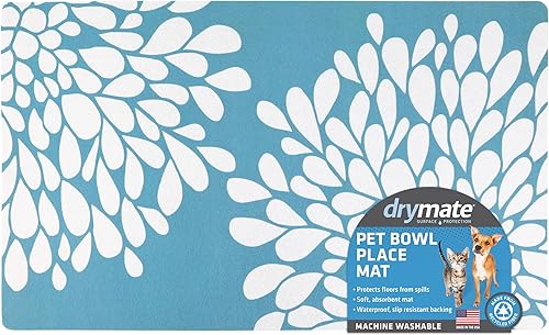 Miniatura 158 de Drymate Mantel individual con tazón para mascotas, tapete de alimentación de alimentos para perros y gatos, tela absorbente, respaldo impermeable