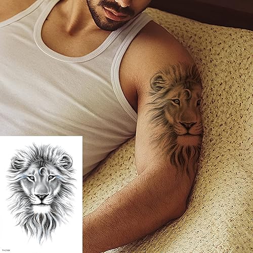 Miniatura 2 de 2 hojas de tatuajes temporales falsos impermeables para piernas y muslos del brazo