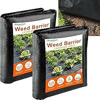 Vista 11 de AMAGABELI GARDEN & HOME Tela de barrera de malezas de 4 pies x 100 pies, tela de jardín de 3.2 onzas, resistente para el control de malezas