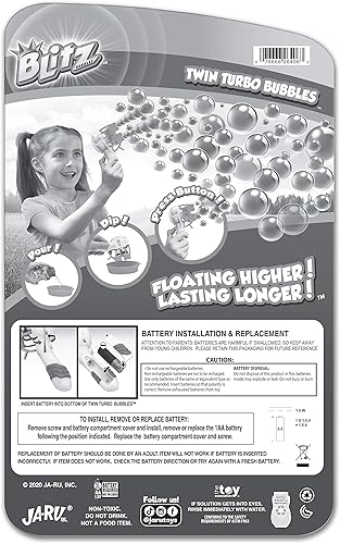 Miniatura 5 de Blitz Pistola de burbujas sopladora de burbujas de mano para niños con solución de jabón (1 unidad) Máquina automática de burbujas con baterías.