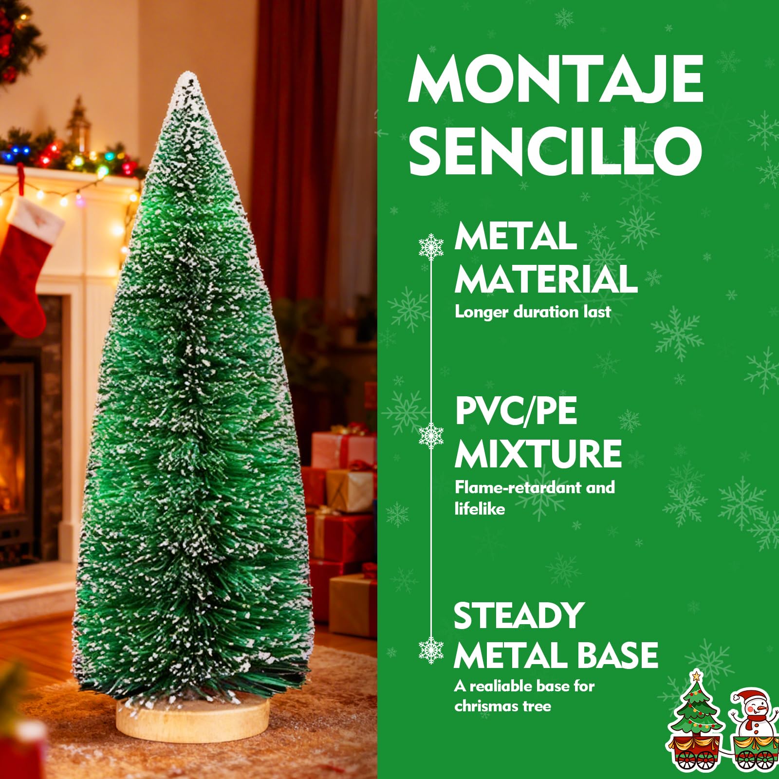9Pcs Mini Albero Di Natale Verde, 10/15/20 Cm Albero Di Natale, Mini