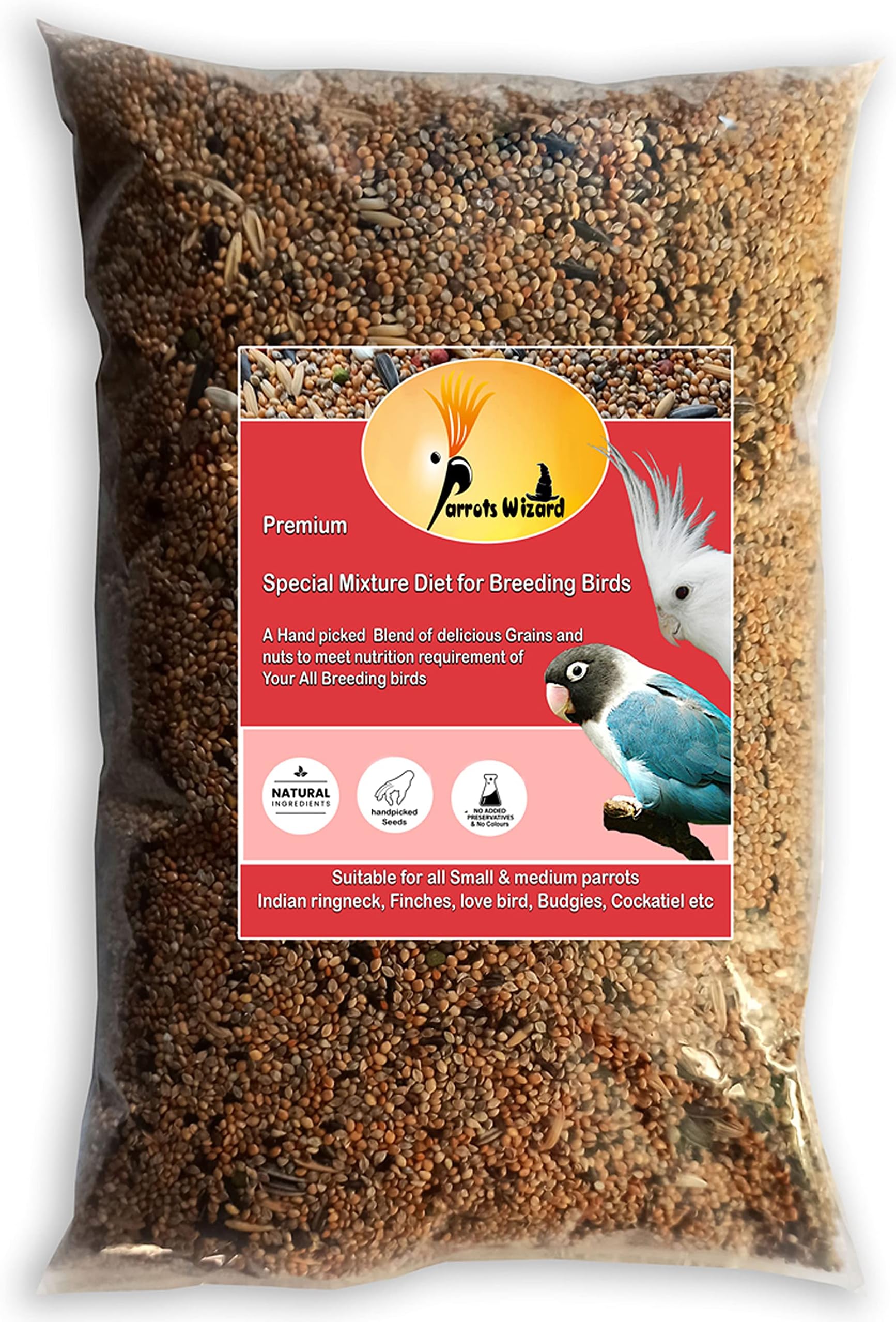 Bird Food for Budgies, Mix Seeds (450 Grams) All Life Stages