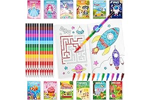 Bulk Pack of Stackable Crayons and Coloring Books