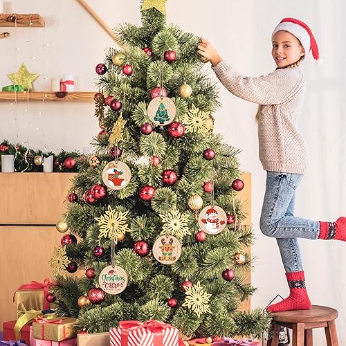 Miniatura 7 de FUMILE Rebanadas de madera natural sin terminar de 3.5-4 pulgadas, 10 piezas de discos redondos de madera con corteza de árbol, rondas de madera