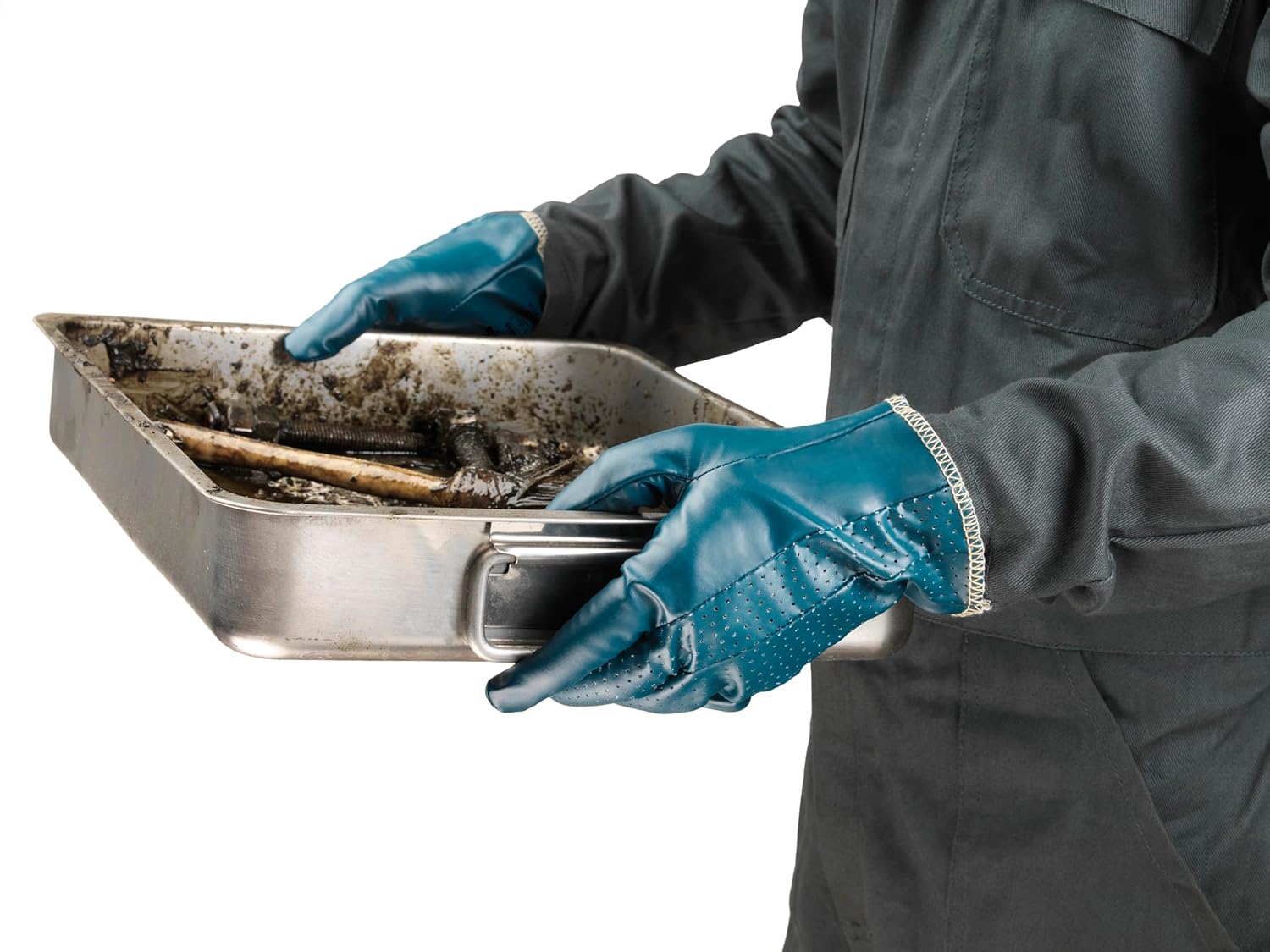 Ansell Hynit 32-125 Nitrile Glove, Slip-on Cuff, Medium, Size 8 (Pack of 12)