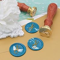 Vista 4 de SWANGSA Sello de cera con letra inicial del alfabeto S, elegante sello de sellado de letras para invitación de fiesta de boda, envoltura de regalo