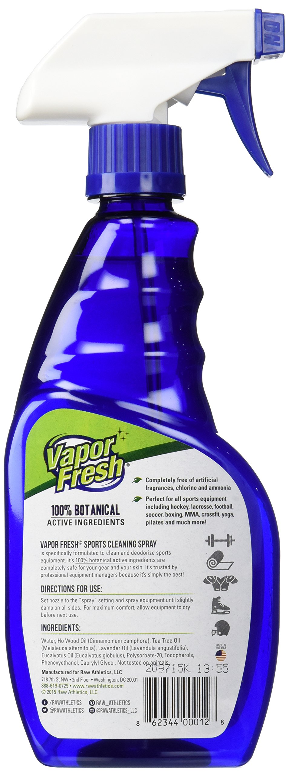 Vapor Fresh Natural Sports Cleaning and Deodorizing Spray for Gym