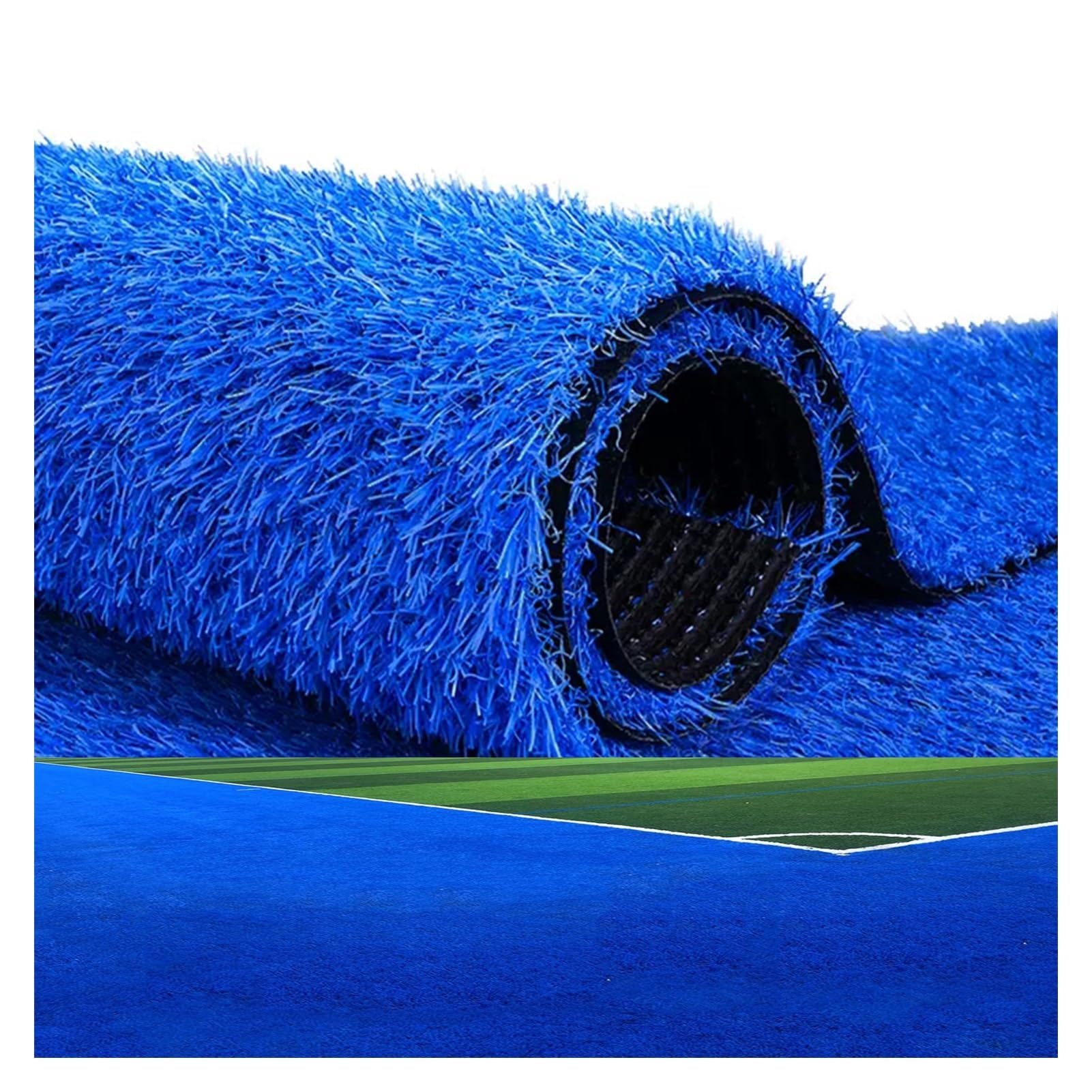 LBAawxe Artificial Grass Blue Artificial Grass Carpet, Artificial Grass Turf with Drainage Holes for Outdoor, Garden, Soccer Field(50x200cm)