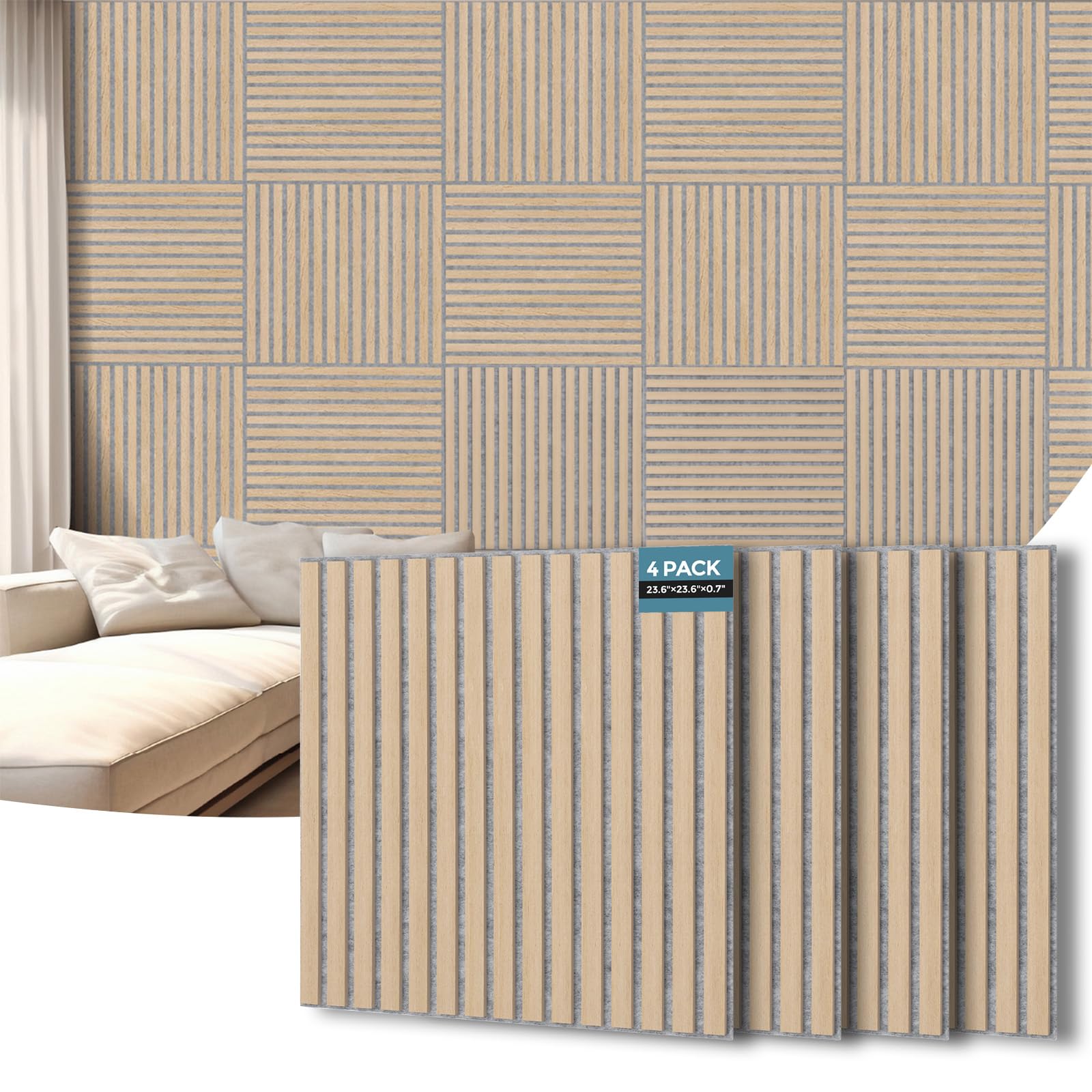 Amazon.com: AKUMAX 4 Pack Wood Panels-3D Slat Wall Panelling for