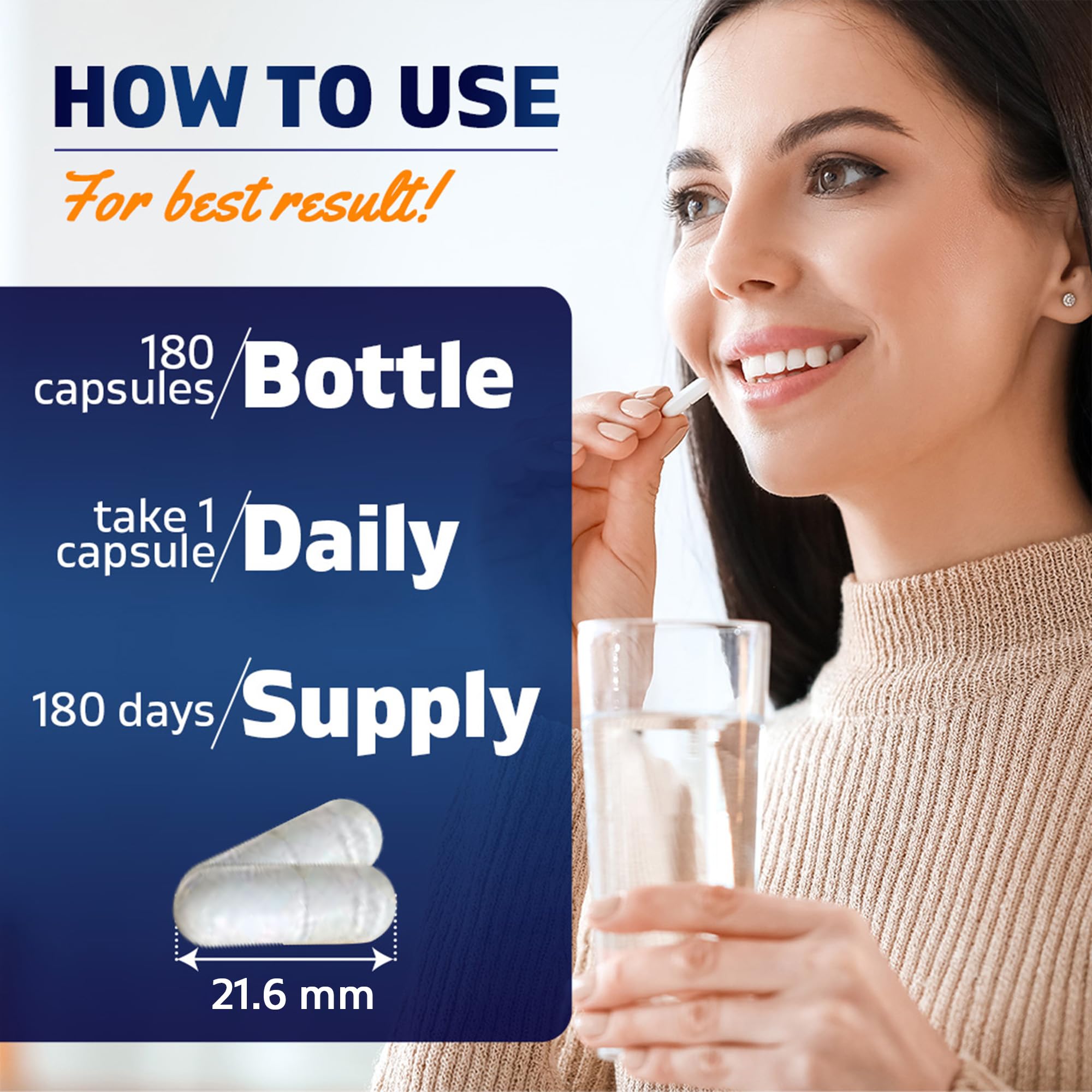 Vitamatic Magnesium Citrate 500mg per Serving - 180 Vegetarian Capsules (Provides 150 mg of Elemental Magnesium) - Added B6 for Maximum Absorption - Supports Muscle, Joint, and Heart Health* — Amazon image 3