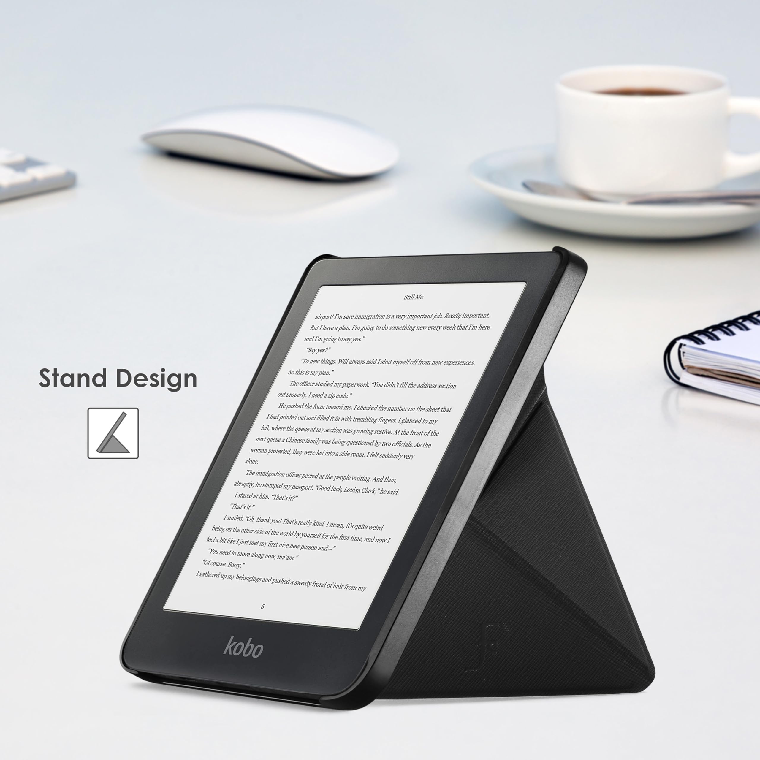 Forefront Cases Étui pour Kobo Clara HD (Modèle:2018) - Étui de Support Pliant (Style Pliable) - Mince et Léger, Fonction Automatique Veille/Réveil Intelligente Coque pour Kobo Clara HD - Bleu Foncé