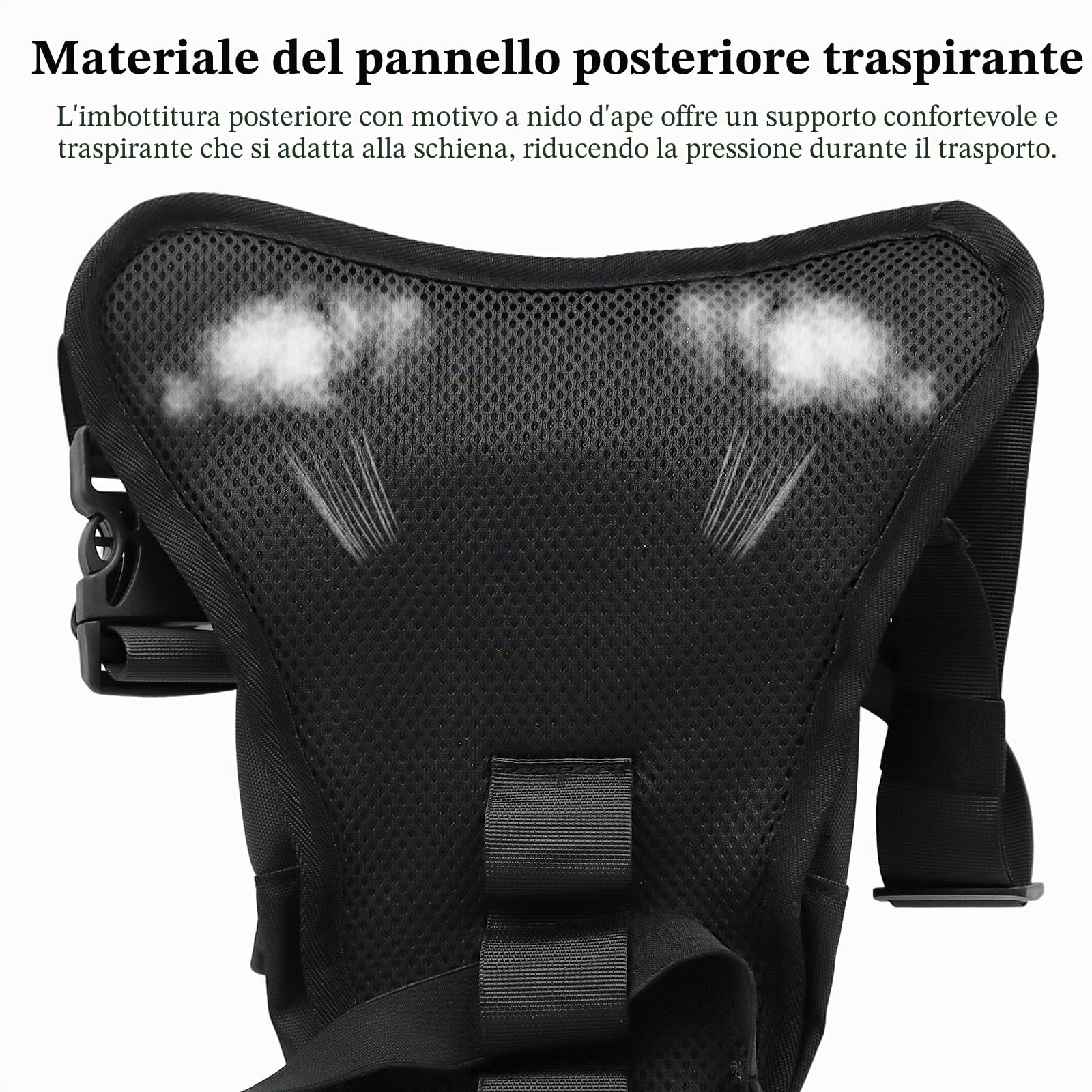 Marsupio Gamba Moto per Uomo & Donna in EVA Borsa Gamba Moto Impermeabile Marsupio Cosciale con Cintura Regolabile per Ciclismo Trekking Pesca Corsa(Nero)
