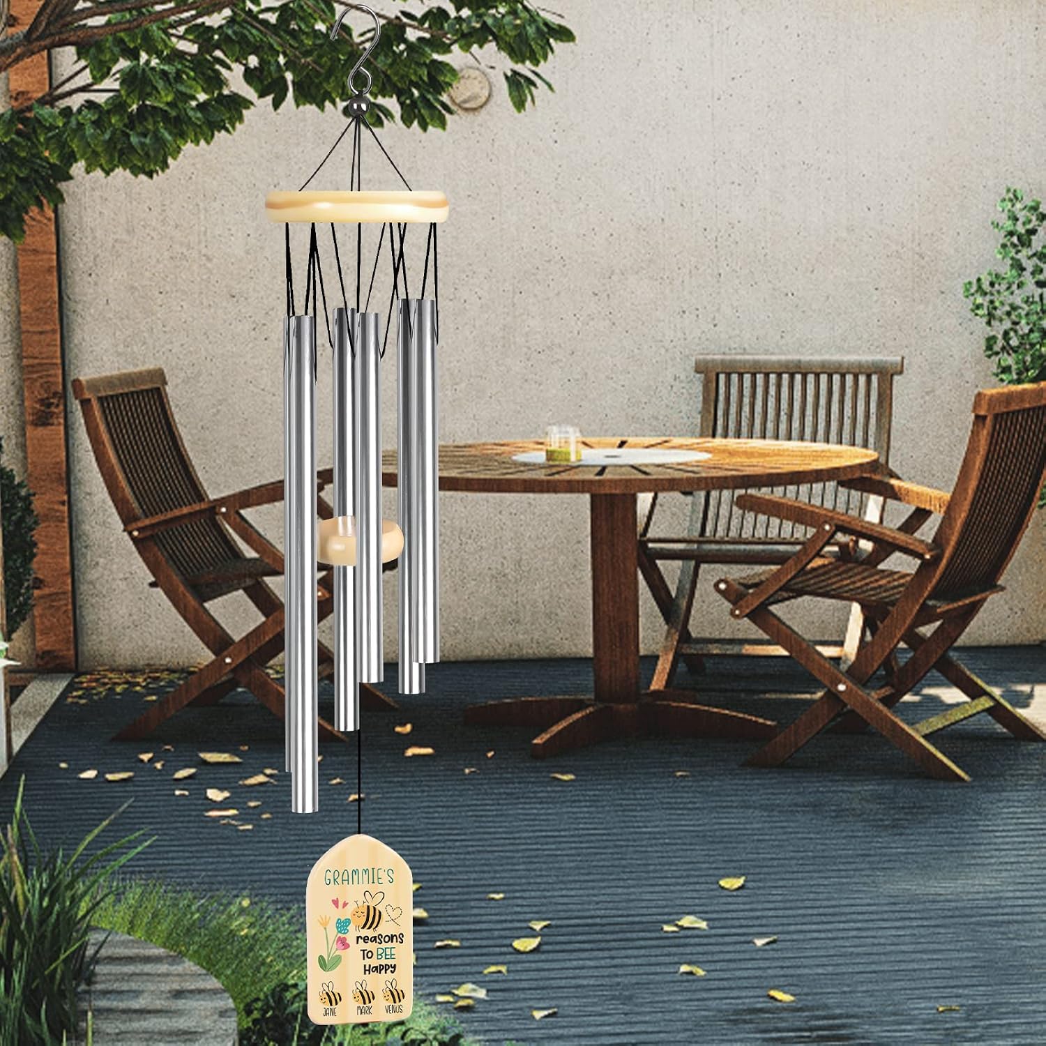 Jocidea Personalized Grammie Gifts Wind Chimes, Gifts for Grammie, Grandma Gift, Perfect for Mother's Day, Birthdays, Thanksgiving, Valentines Day or Christmas