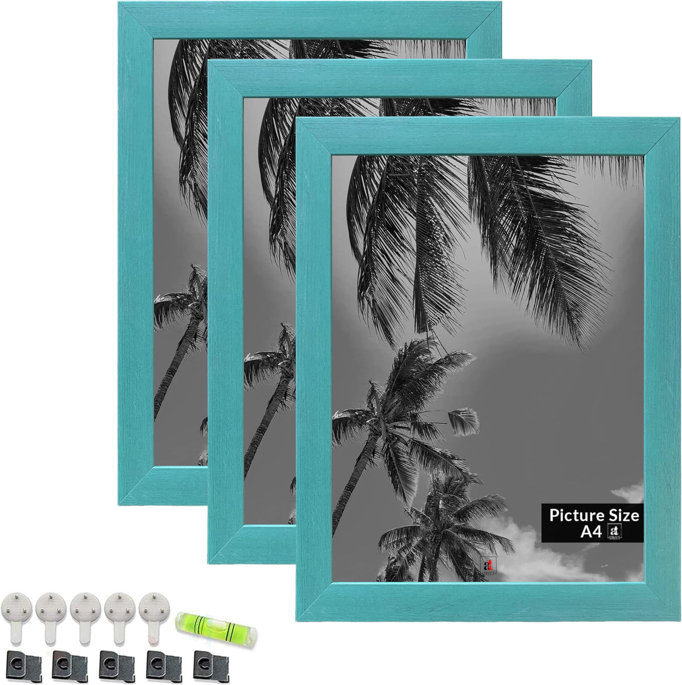 Art Street A4 Size Certificate, Document Photo frames Set Of 3 For Home Decoration, Living Room, Office Decoration (Green, Size: 8" x 12")