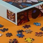 Stained Glass Owl Jigsaw Puzzle for Adults – 1000 Piece Puzzle with Bonus Poster Included, Unique Design & Vibrant Colors