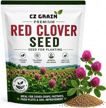 Red Clover Seed for Gardens, Cover Crops, Food Plots & Soil Health, 1 lb