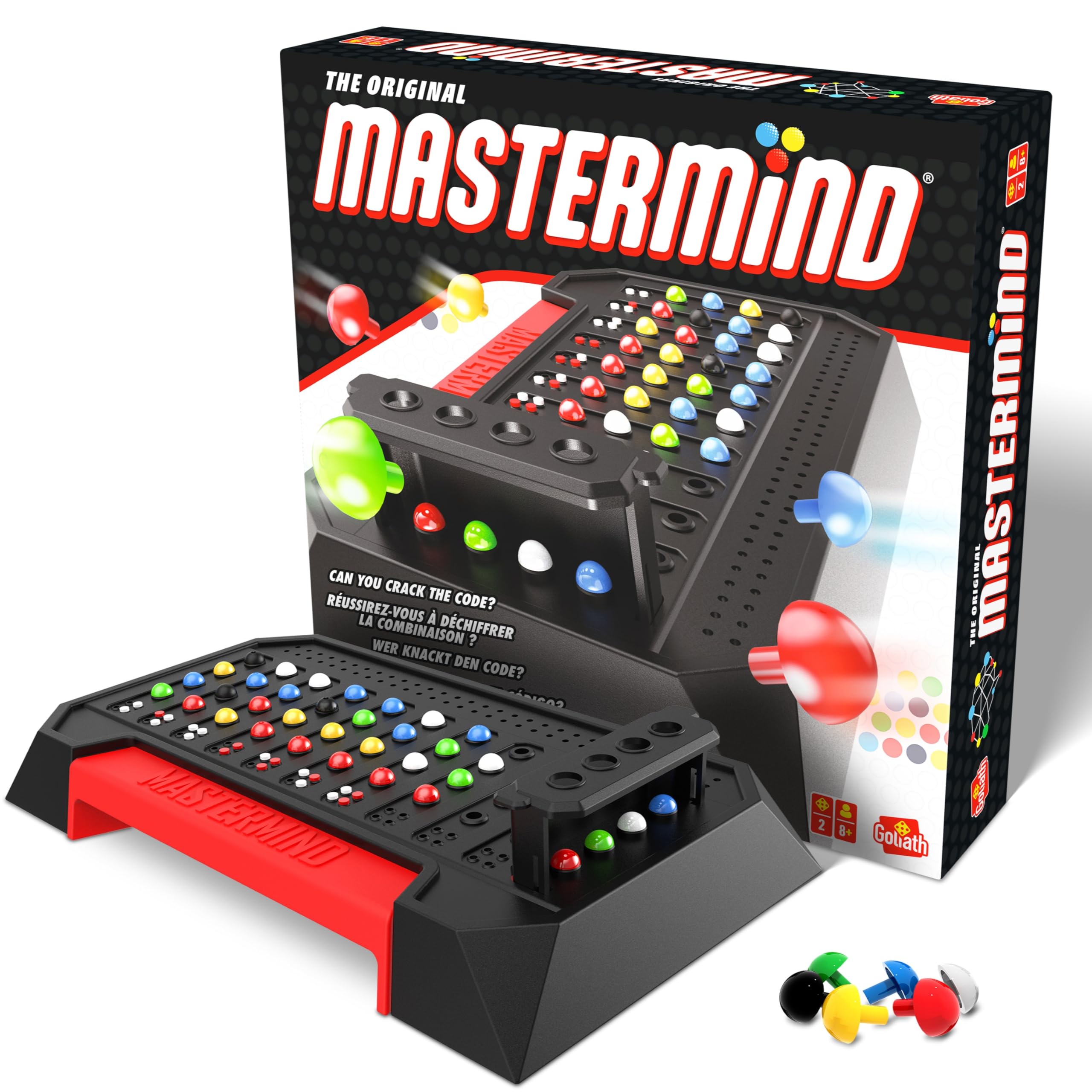 GOLIATH GAMES Mastermind: The Original | Can You Crack The Code? | Classic Strategy Board Games | For 2 Players Ages 8+, Black