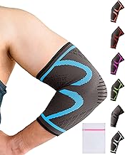 360 RELIEF Elbow Brace for Men and Women - 1 Piece Elbow Compression Support Sports Gym Elbow Tennis Elbow Sleeves - Suitable Right / Left Arm Elbow Sleeves with Laundry Net