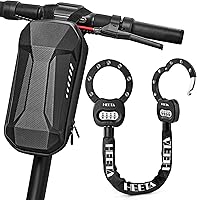 Vista 9 de HEETA Candado de scooter eléctrico antirrobo, cerradura de cadena de bicicleta de combinación de 4 dígitos, accesorios de cable de bloqueo