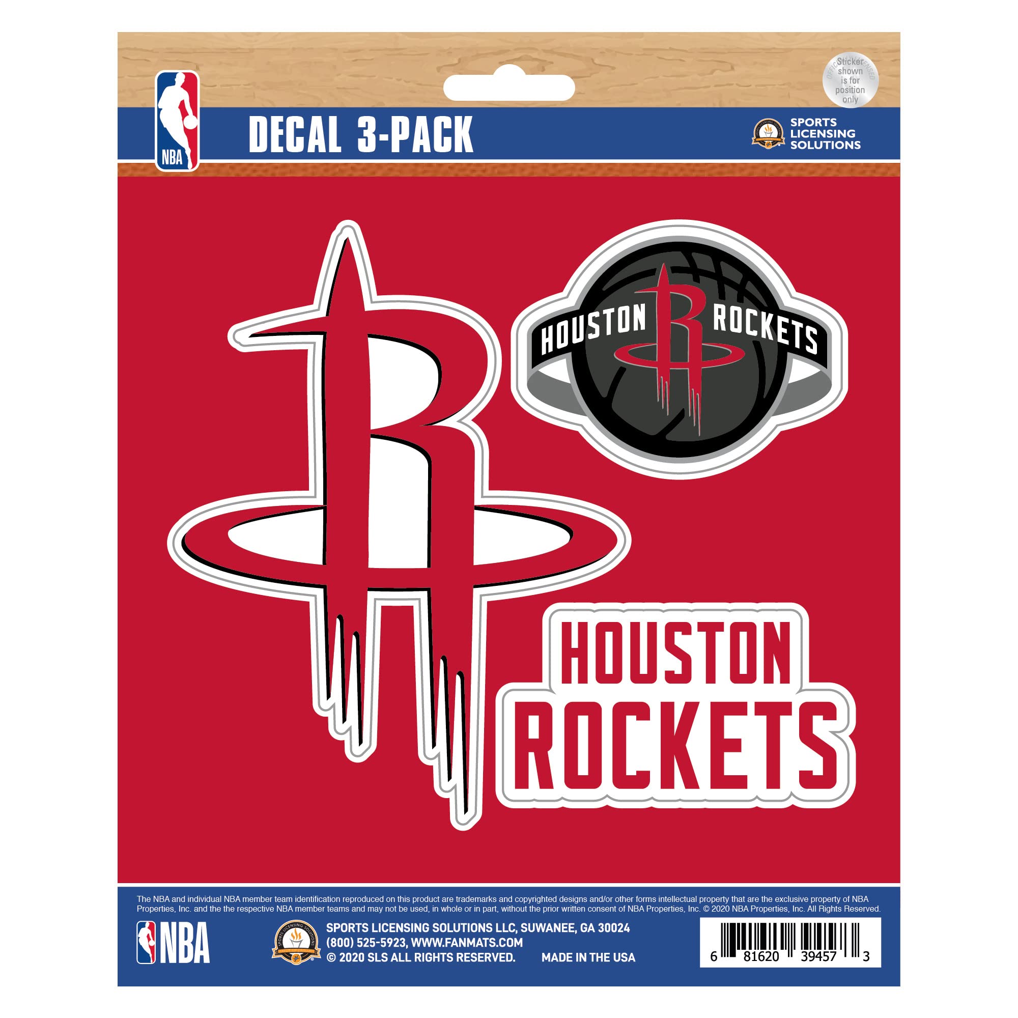 Stickers Houston Rockets FANMATS 63221 pour décorer votre bureau et auto
