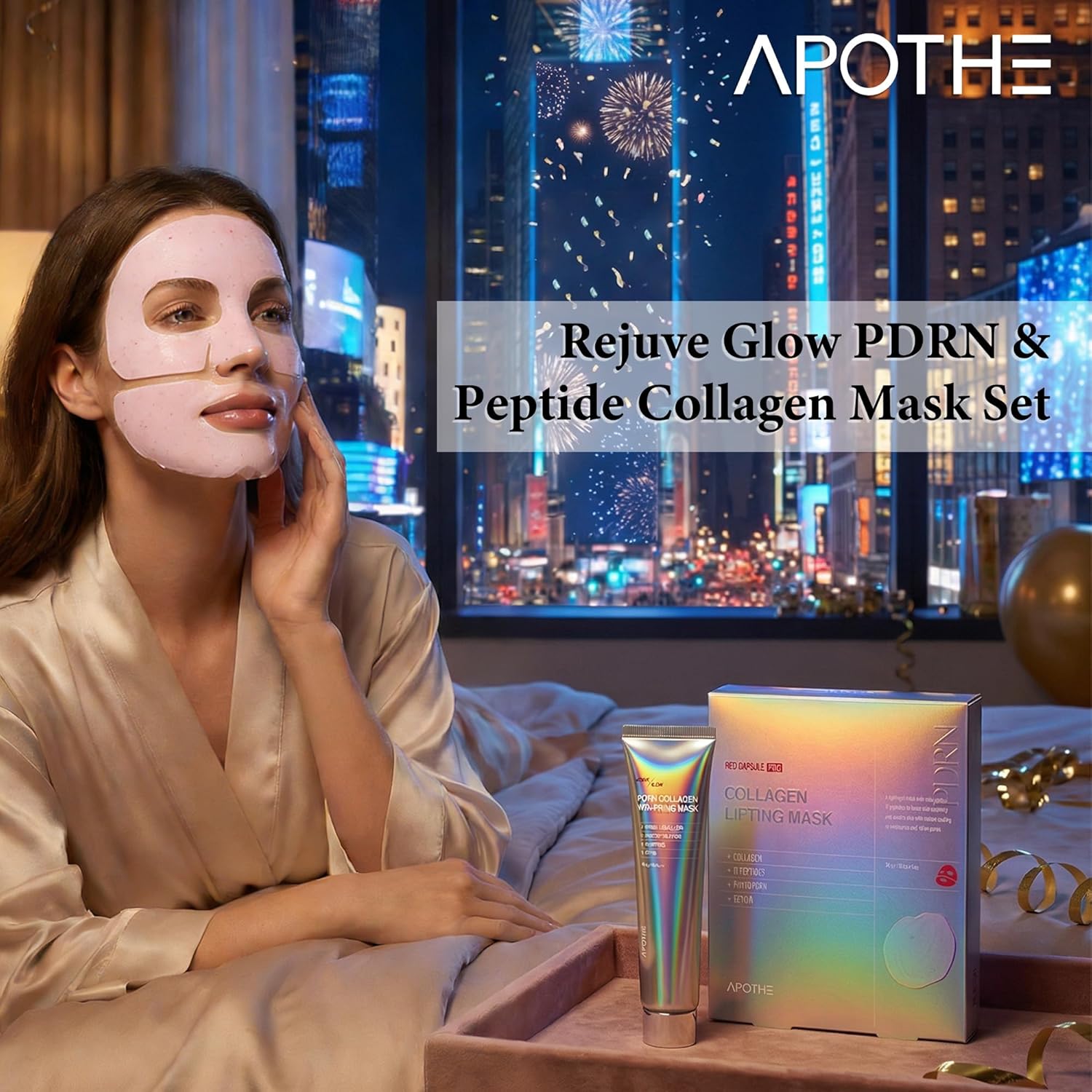 APOTHE RejuveGlow PDRN & Peptide Collagen Sheet Mask Set – Hydrating, Firming & Soothing Facial Masks - Image 9