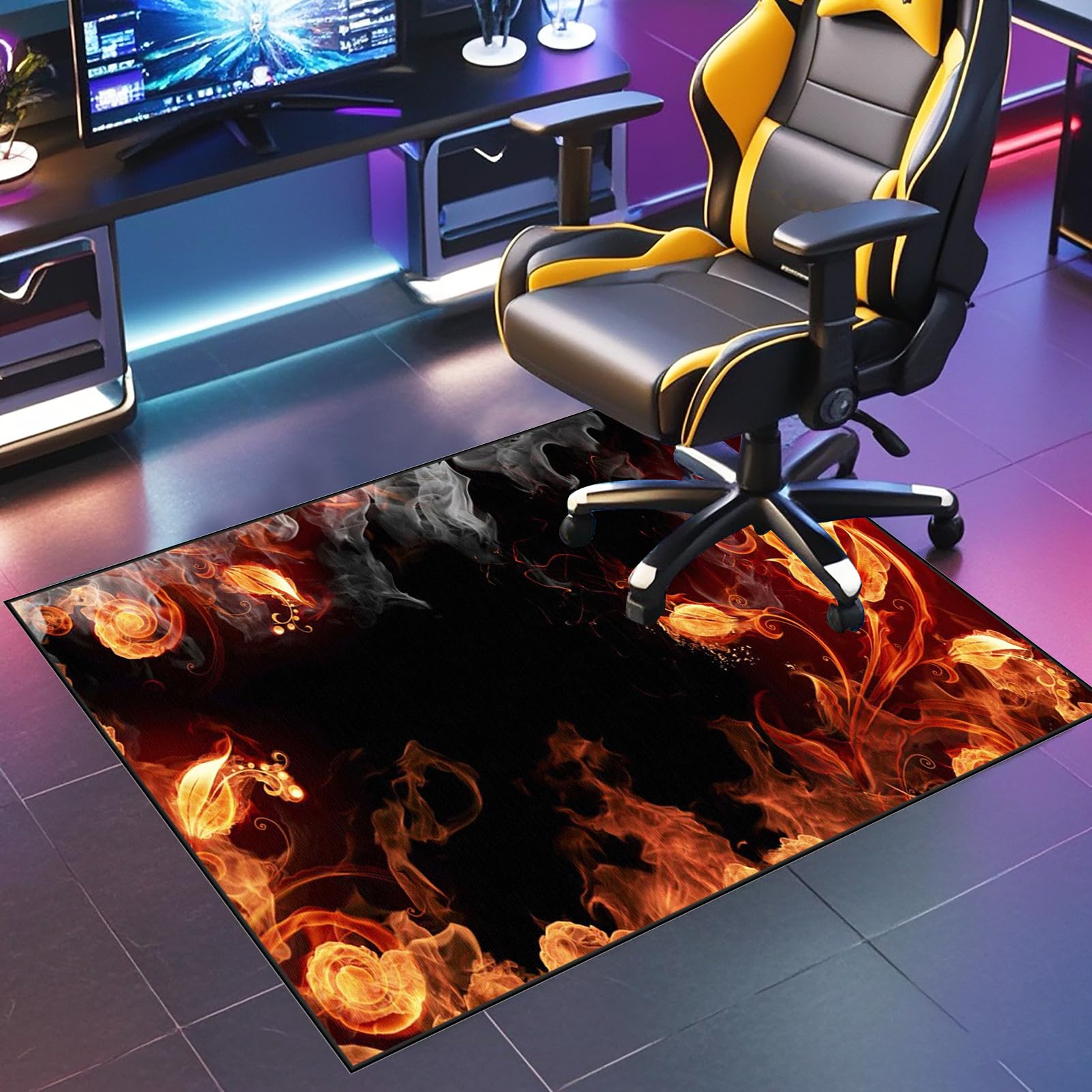 JaevKwzy Office Chair Mat for Carpeted Floor Floor Protector for Rolling Chair Non-Slip Desk Chair Mat Gaming Chair Mat 180 x 200 cm Low/No Pile Carpet Protector Chair Mat for Easy Glide