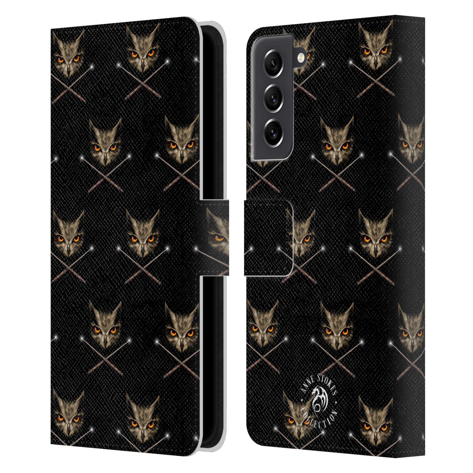 Funda libro Samsung Galaxy S21 FE 5G carcasa cuero resistente búhos 7
