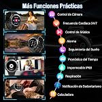 Montre militaire intelligente pour les hommes (Réponse / faire des appels), 1.39 "HD écran tactile Fitness Tracker avec le taux de sommeil / coeur / Moniteur d'oxygène Blood, 110+ Modes sportifs, IP68 Smartwatch étanche pour iPhone Android, Noir