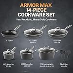 GRANITESTONE 14 Pc Induction Cookware Set, Kitchen Pots and Pans Set Non Stick, Nonstick Cookware Set, Non Stick Pots and Pan Set, Hard Anodized, Oven and Dishwasher Safe