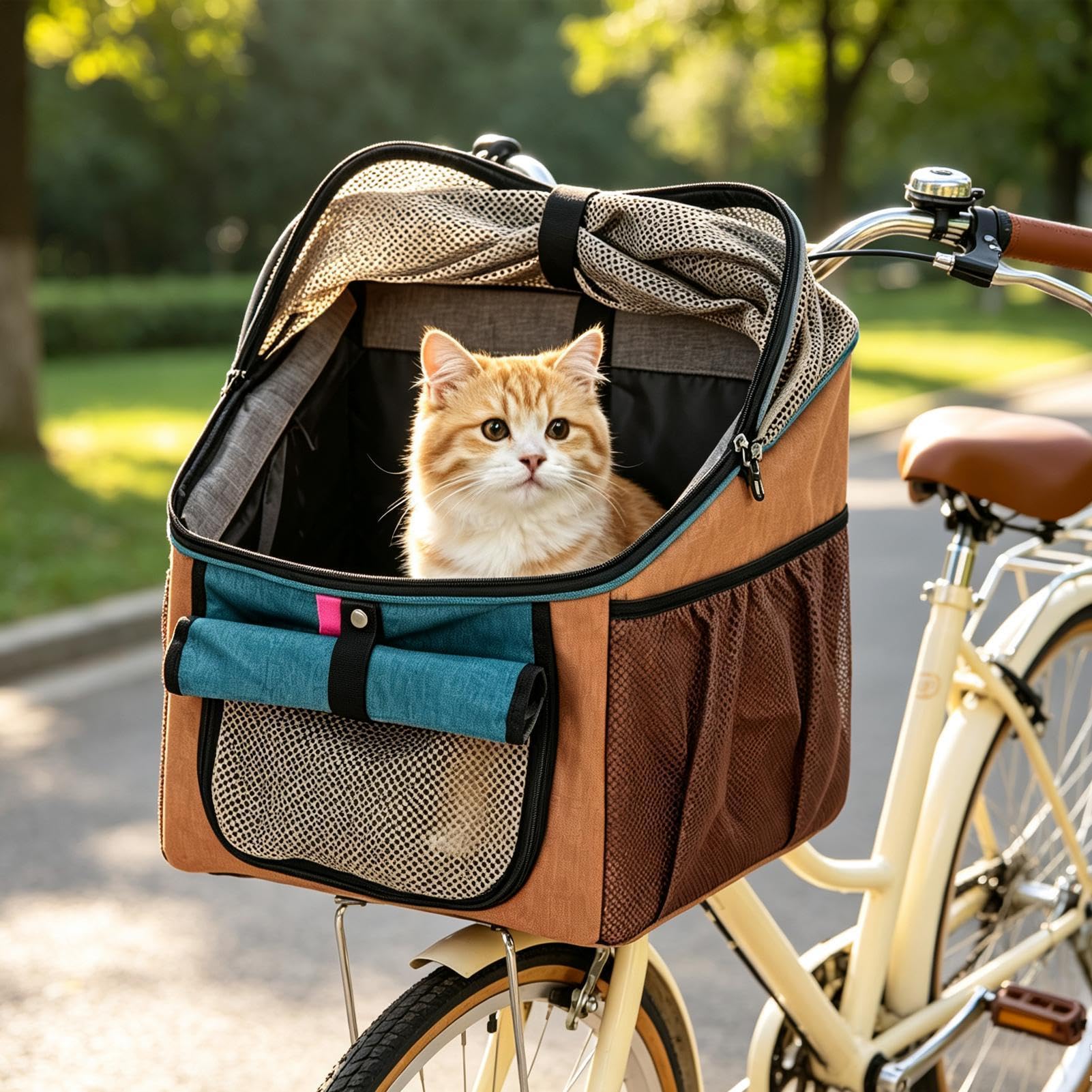 Cestino per bicicletta da cane traspirante resistente e confortevole