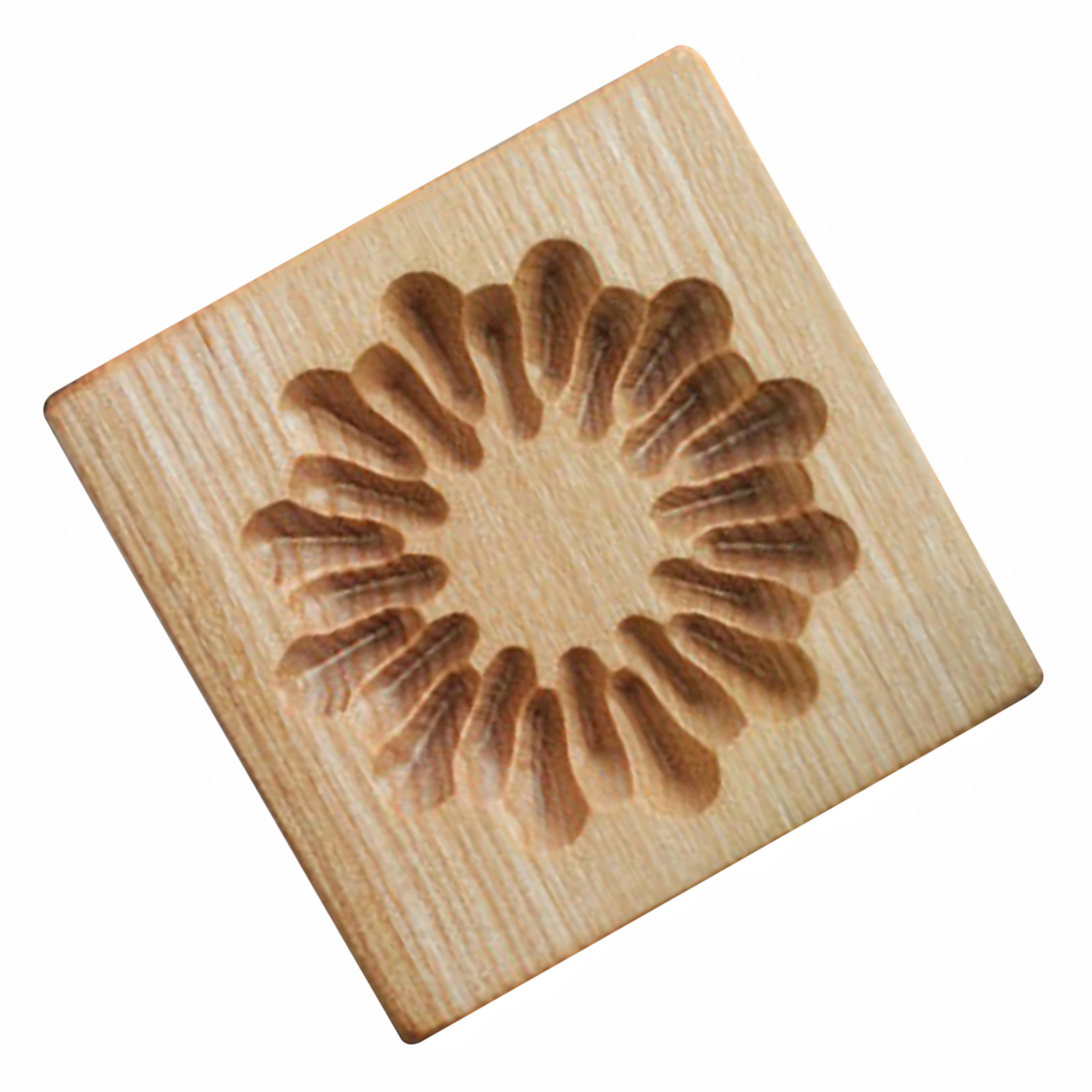 Wooden Christmas Cookie Cutters Set Of 3 - Pine Cone & Rose Embossing Mold For Baking, DIY Gingerbread