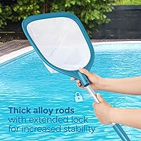 Vista 6 de Red profesional de desnatador de piscina de 26.8 pulgadas, malla fina para eliminación rápida de desechos, redes de piscina ideales para limpiar